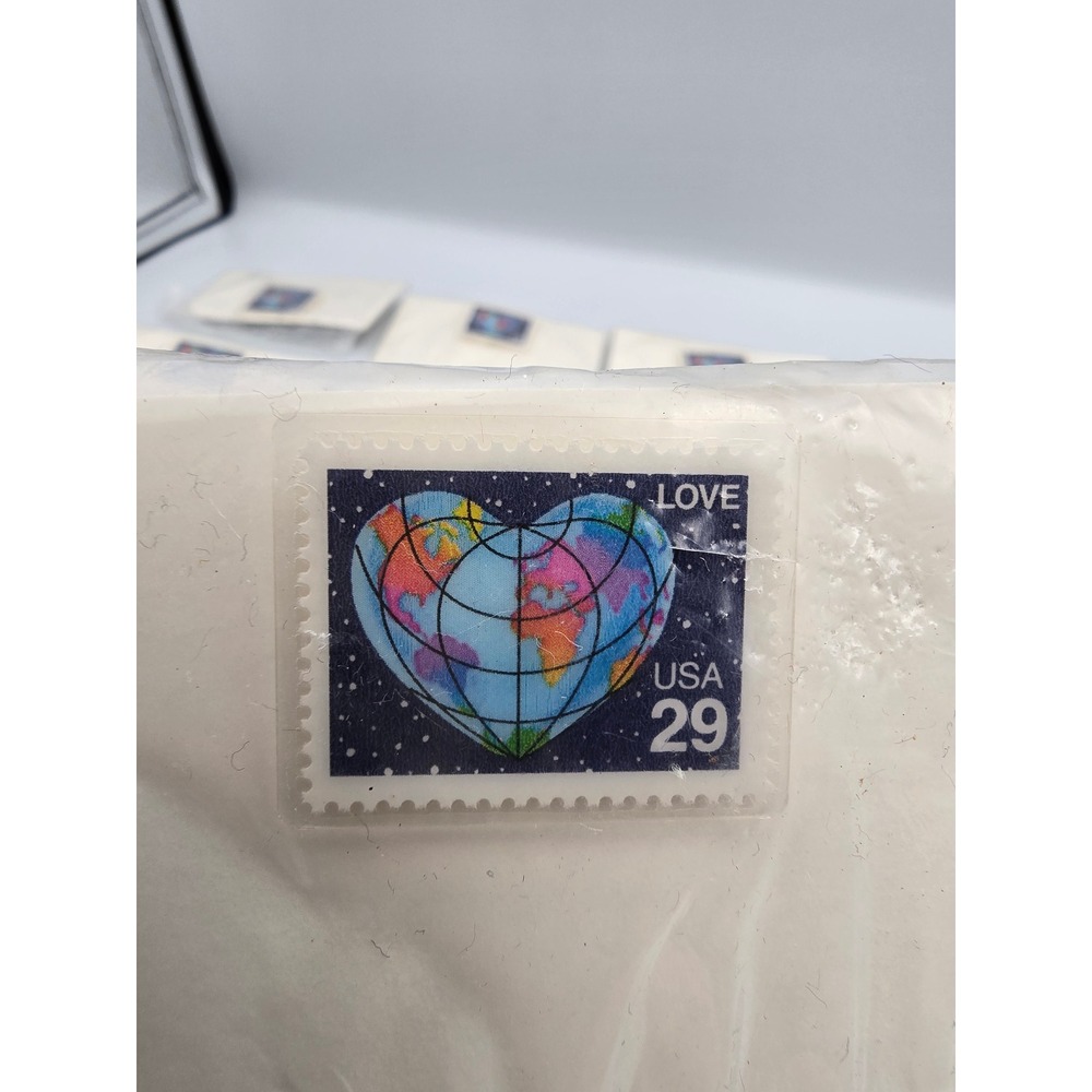 USA 29‎ Cent LOVE Heart Globe Postage Stamps pins Pack of 12